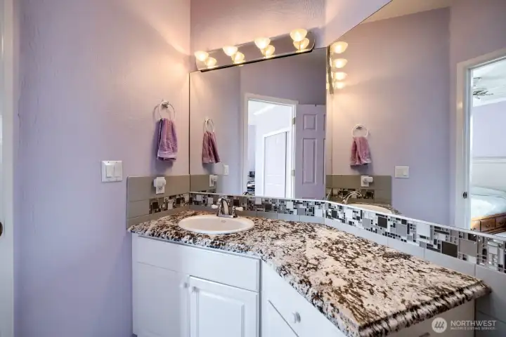 1 one of 2 bathrooms. Both are good sized.