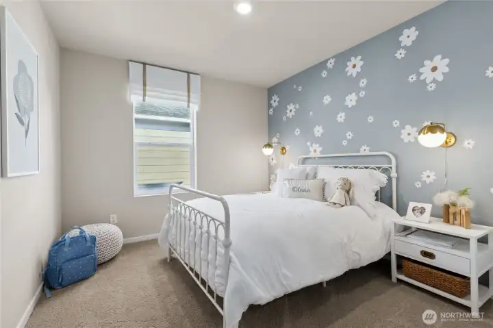 Charming secondary bedroom. Photos are representative only and may display different color package and/or upgrades. Charming secondary bedroom. Photos are representative only and may display different color package and/or upgrades.