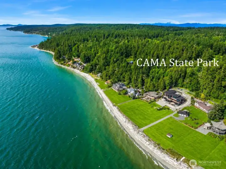 Perfectly situated between two state parks, you can stroll the beach to Cama Beach State Park for your morning coffee and breakfast while enjoying the beauty of the shoreline.