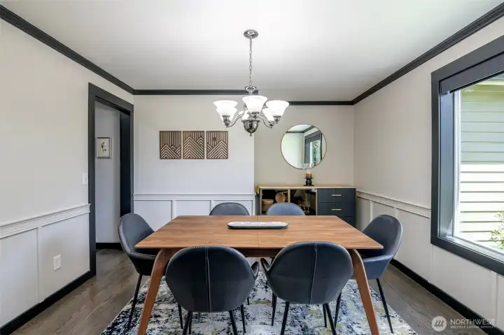 Dining rooms are back and this one is the perfect size.