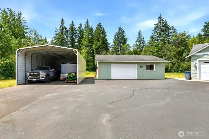 Shop with RV Cover Shop with RV Cover