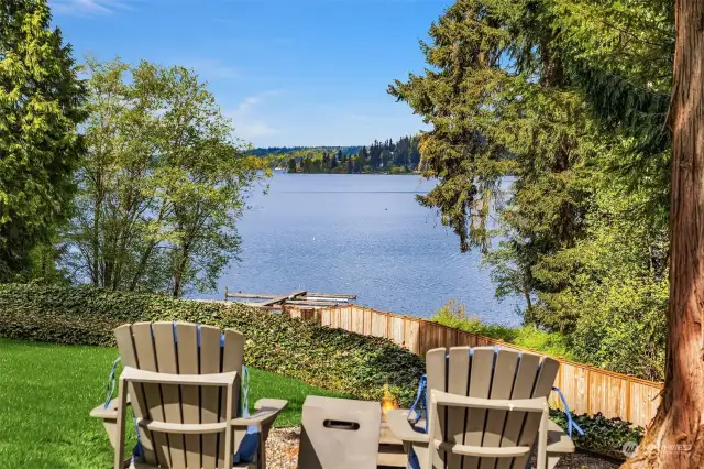 Seek relaxation & soak up the sun in your Adirondack chairs after a long day of fun lake activities