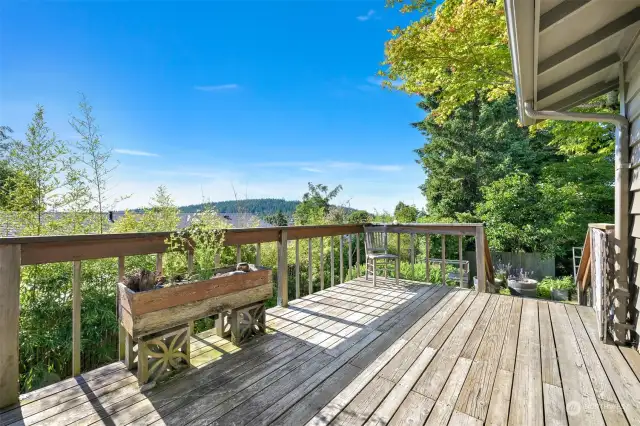 Enjoy territorial views from the back deck