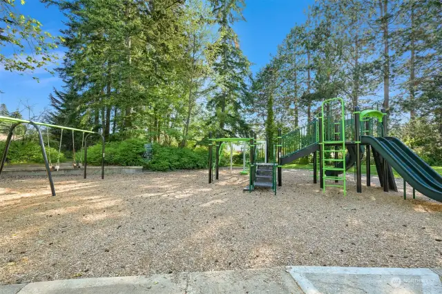 Playground equipment at Ridgemont Park. Not shown is picnic table and grassy area