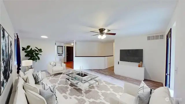 Living room w/virtual staging