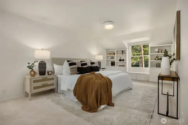 Spacious primary bedroom