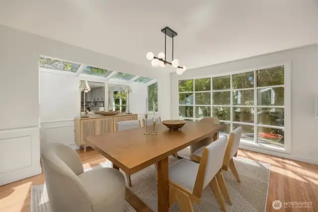 Light-filled dining room