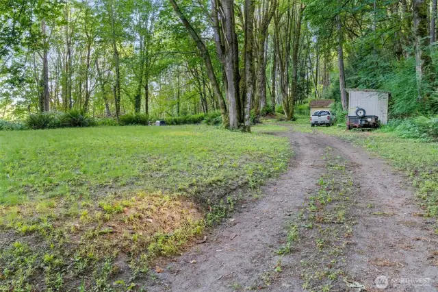 One of the Plato's on upland 5 acre parcel. The building on the right is the well house for the plat.