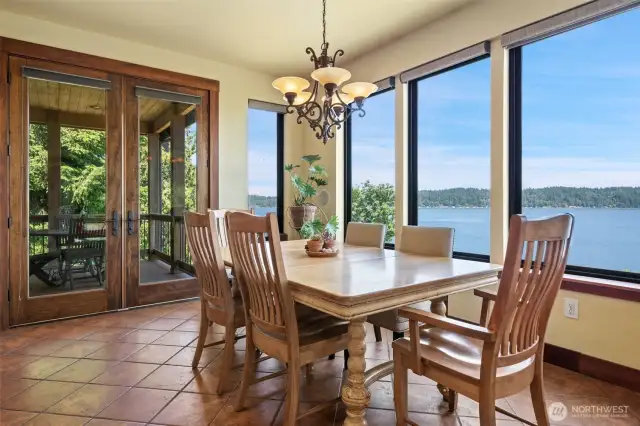 Dining area with access to covered porch.