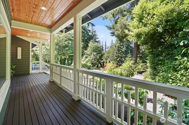 Large wrap around deck provides a great space to sit outside and enjoy the privacy.