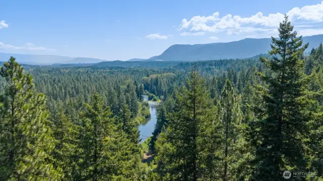 Yakima River and Peoh Point (on a hazy day)