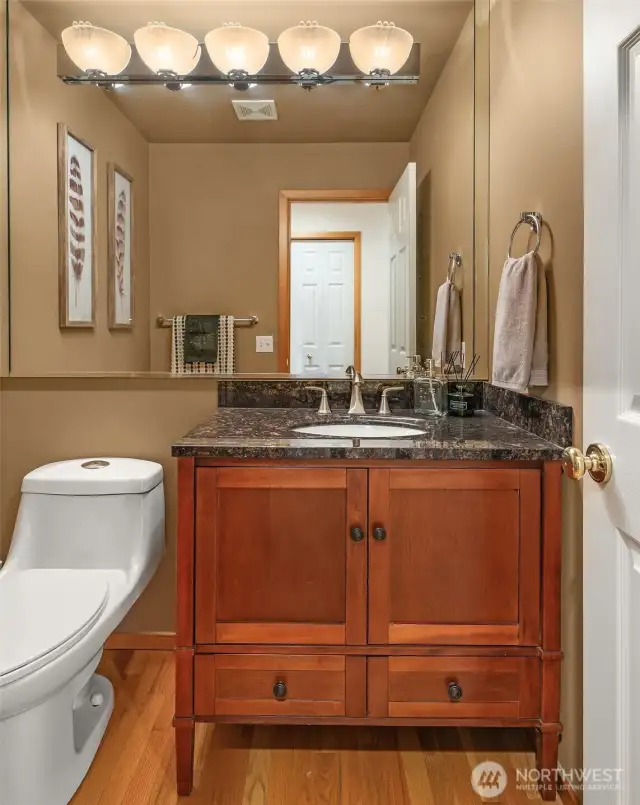 Main level half bathroom