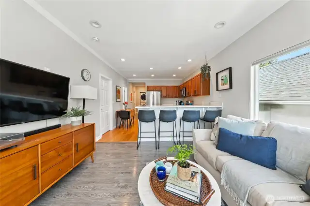 This open floor plan is perfect for casual living and entertaining.
