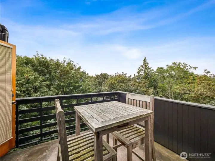 Another view of the primary bedroom deck