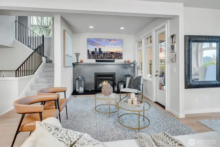 New paint in entire home including staircase railing