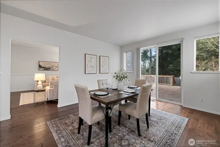 Dining area or flexible space ideal for entertaining or home office