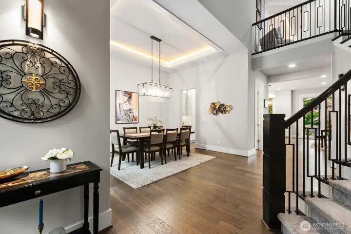 Gorgeous wide plank hardwood flooring throughout main level.  Luxury finishes throughout!