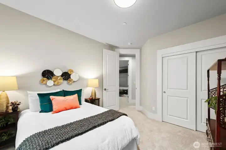 One of 4 bedrooms on the upper level.