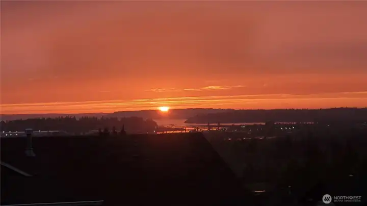 Stunning sunset and all day views from the front of the home.