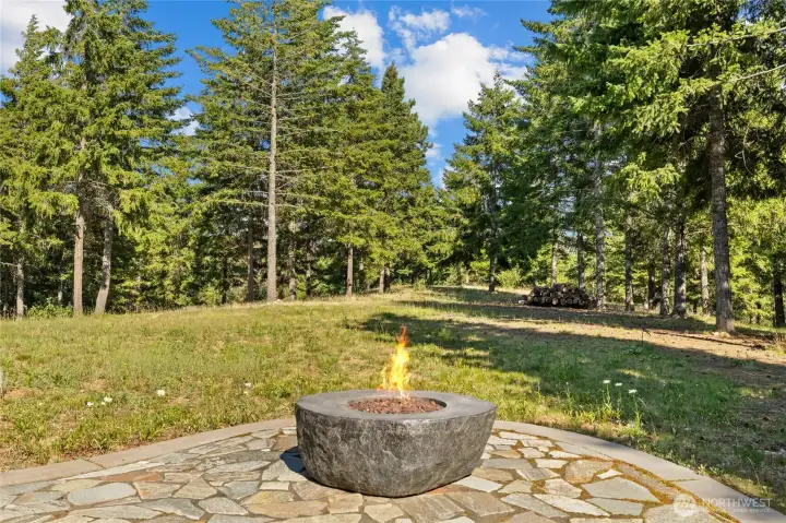 Firepit with space for future building