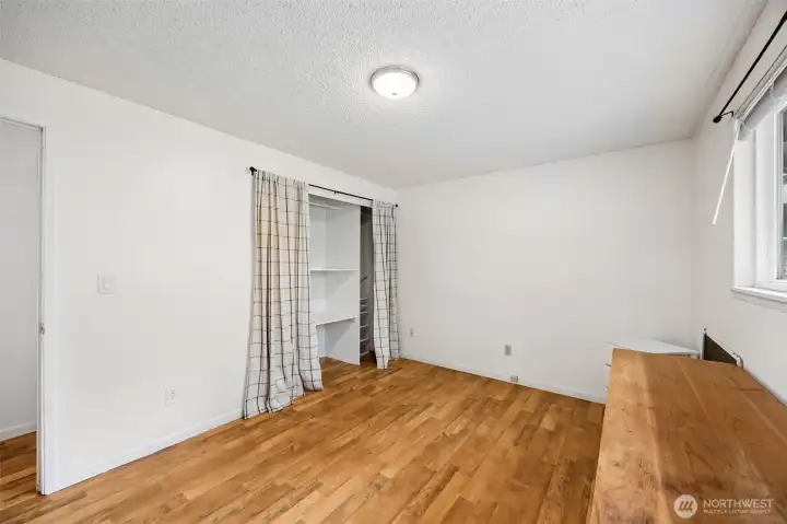 Primary bedroom, showing closet with organization space all ready for you!