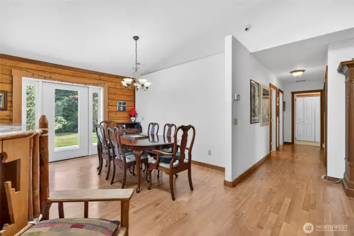 Dining room and hallway to bedrooms and bathrooms Dining room and hallway to bedrooms and bathrooms