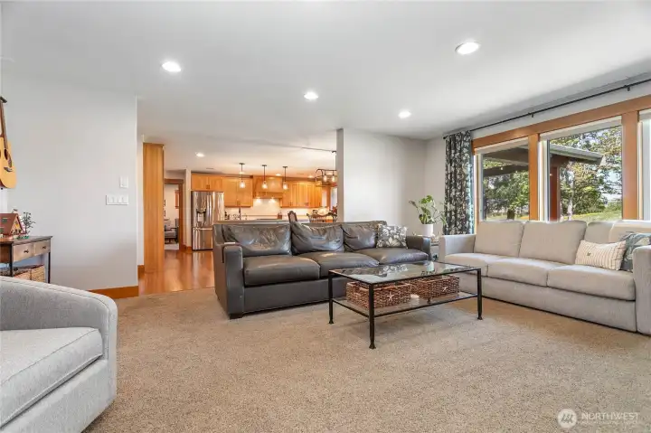 The home has an open floor plan.