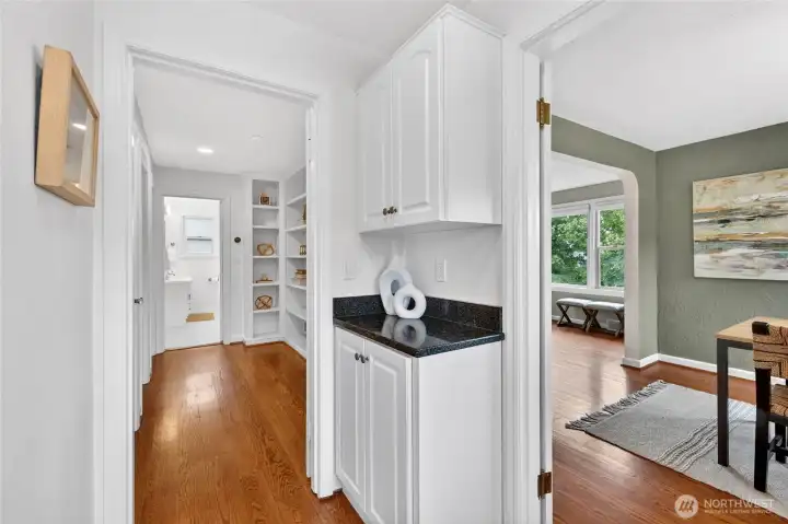 Coffee bar area away from the kitchen counter!