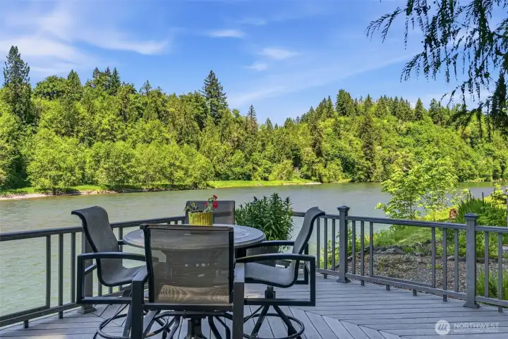 Soak in the peaceful views and sounds of the river. Soak in the peaceful views and sounds of the river.