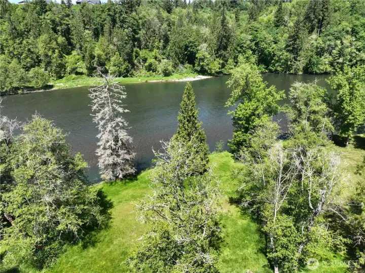Drone River Frontage View of 107 River Ln. Drone River Frontage View of 107 River Ln.