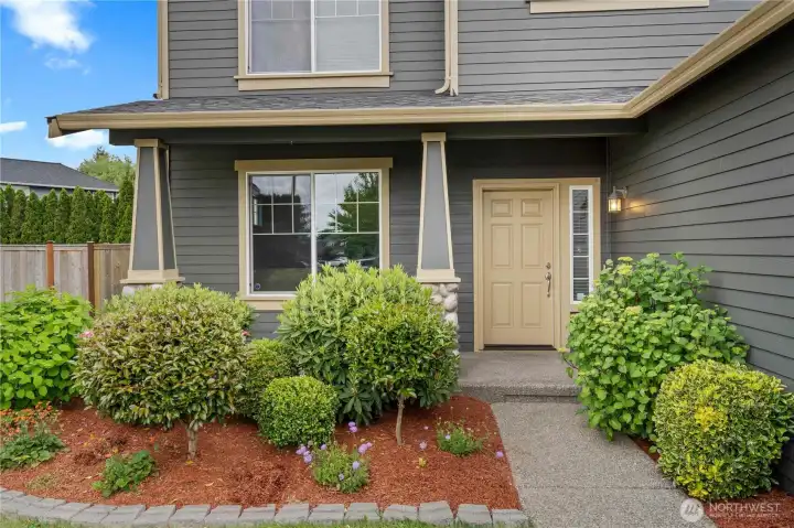 Well landscaped for every season, might even see a blueberry bush! Well landscaped for every season, might even see a blueberry bush!