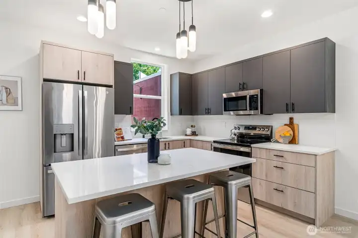 Kitchen Island with Thick Stone Counters Kitchen Island with Thick Stone Counters