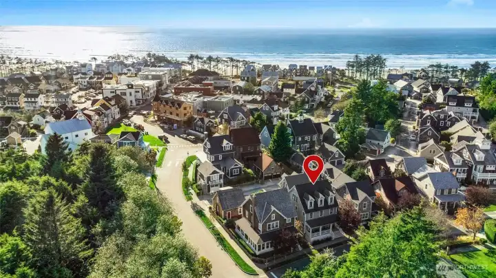Can you spot the town hall with its charming steeple? Its bell rings at noon and 5pm, a coastal nod to simpler times. Can you spot the town hall with its charming steeple? Its bell rings at noon and 5pm, a coastal nod to simpler times.