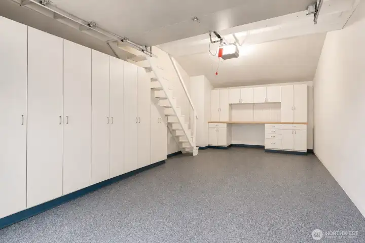 One car garage w/loft. Virtual staged