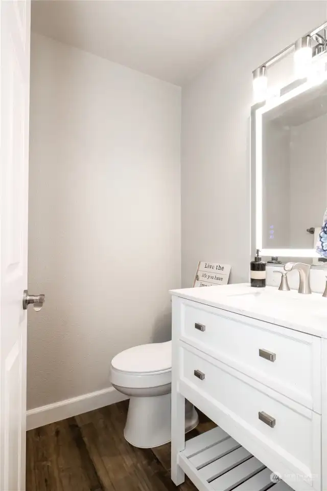 This powder room on the main floor has been tastefully updated!