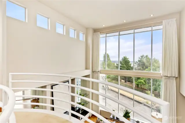 Gorgeous view from second floor winding staircase!