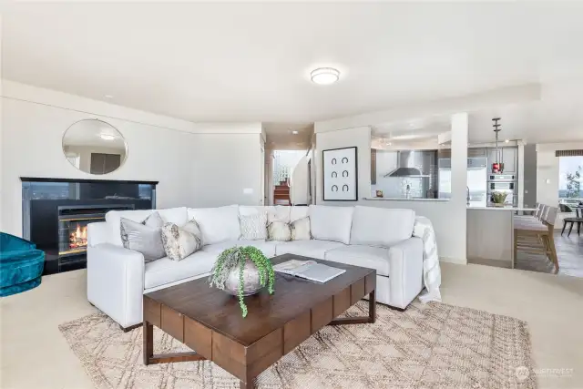 Family Room off of the spacious Gourmet Chef's kitchen!