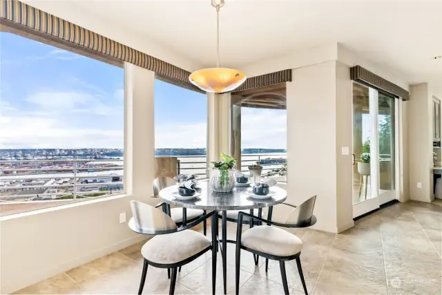 Dining Room off of the kitchen with stunning view!