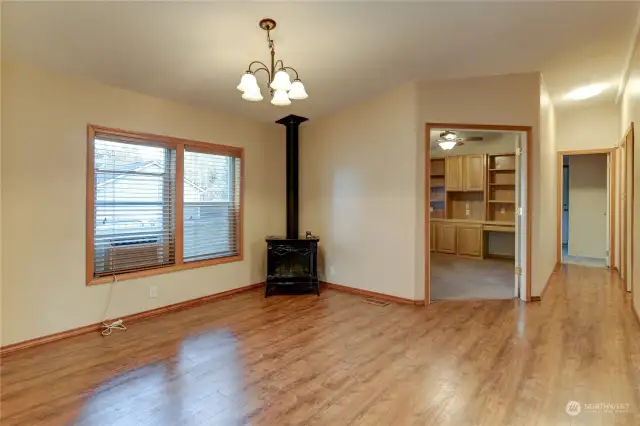 Dining room w/ gas Fireplace