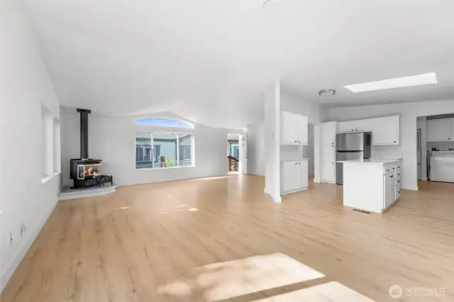 Living room w/new LVP flooring