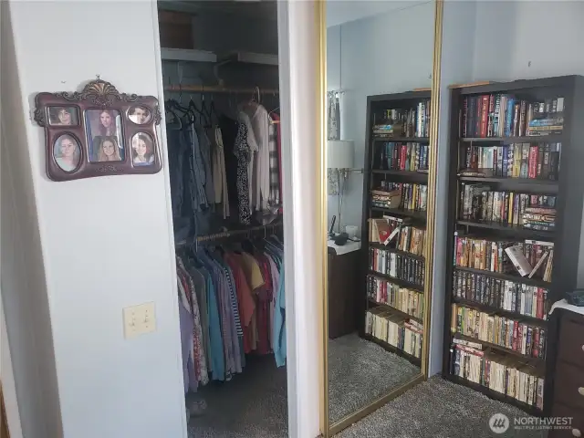 walk-in closet in master bedroom