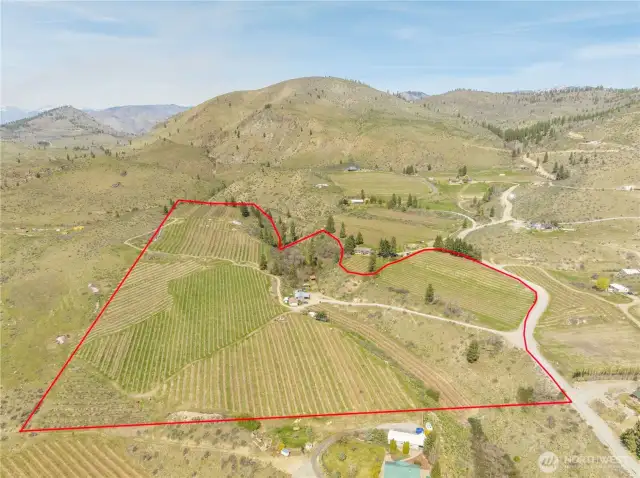This is what 33.93 acres looks like. (lines are approximate to the area)