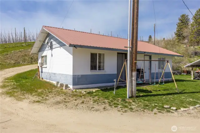 Cinder Block Duplex- 1 bedroom on one side, second side is a studio.