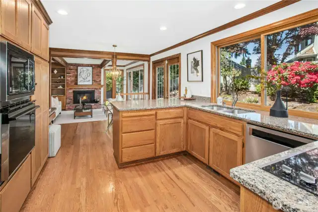 Rich, solid hardwood floors in pristine condition!