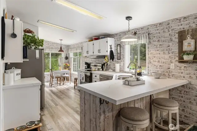 additional dinning nook off of the kitchen