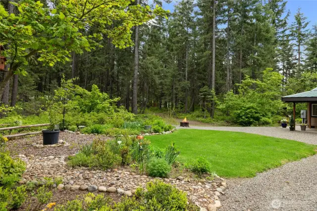 Beautifully landscaped yard
