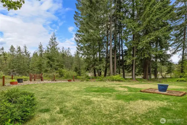 Landscaped backyard