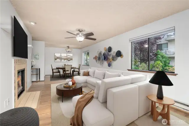 This beautifully maintained 2-bedroom, 2-bath end-unit condo offers the perfect blend of comfort, convenience, and natural beauty. Virtually staged.