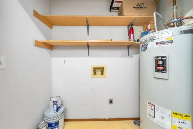 In-unit laundry hookups for added convenience.