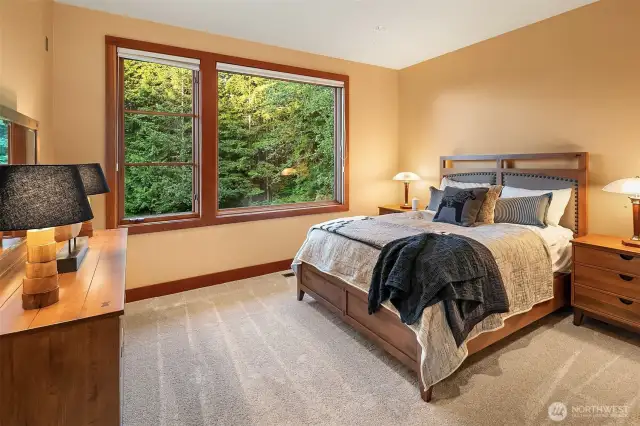 Bedroom 4 on main level  has magnificant Mt Si View.